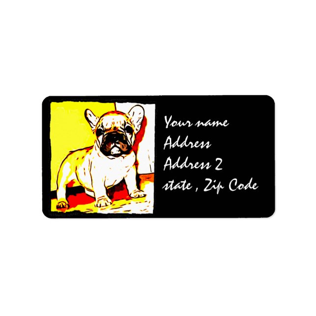 French Bulldog Art Label (Front)