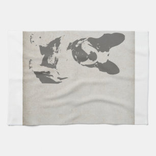 french bulldog art.png kitchen towel