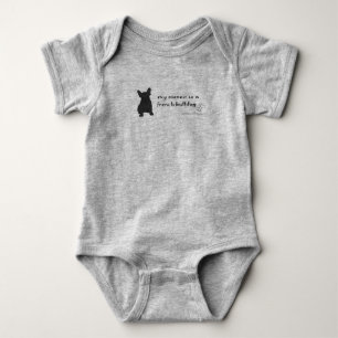 french bulldog baby bodysuit