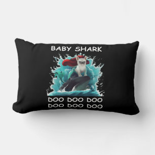 French Bulldog   Baby Shark Doo Doo Doo Lumbar Pillow
