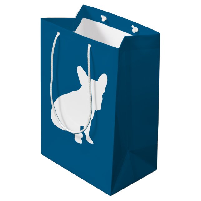 French Bulldog Baby Shower Frenchie Frenchy Medium Gift Bag (Back Angled)