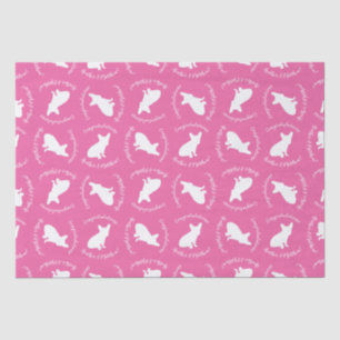 French Bulldog Baby Shower Frenchie Pink Tissue Paper