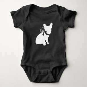 French Bulldog Baby Shower Grey Bodysuit