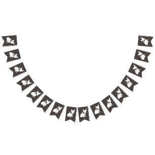 French Bulldog Baby Shower Grey Bunting Flags