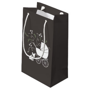 French Bulldog Baby Shower Grey Small Gift Bag