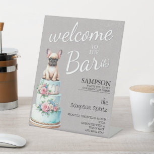 French Bulldog Bar Pedestal Sign
