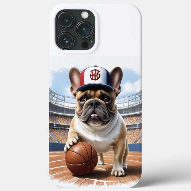 French Bulldog Basketball Bulldog Father's Day Case-Mate iPhone Case (Back)