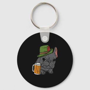 French Bulldog Bavarian Frenchie Dog  Keychain