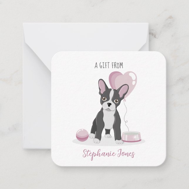 French Bulldog Birthday Card (Front)