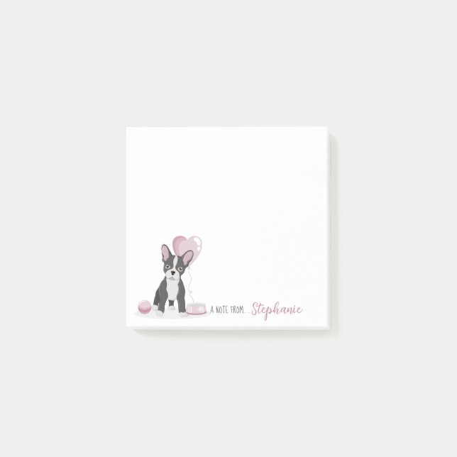 French Bulldog Birthday Post-it Notes (Front)