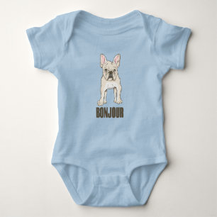 French Bulldog Bonjour Baby Bodysuit