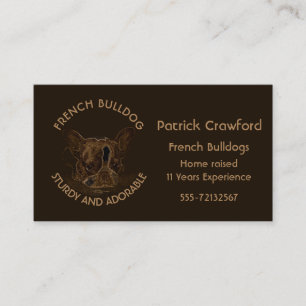 French Bulldog Breeder And Training Business Card