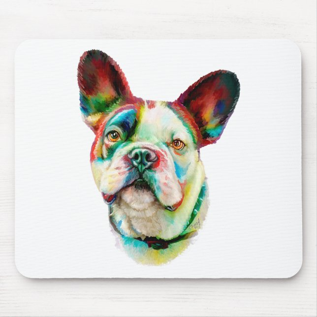 French Bulldog Bright Bust Mouse Pad (Front)