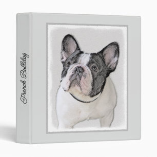 French Bulldog (Brindle Pied) Painting - Dog Art Binder