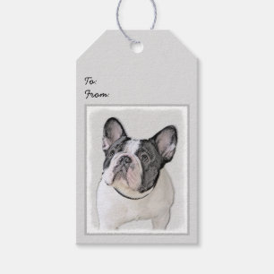 French Bulldog (Brindle Pied) Painting - Dog Art Gift Tags