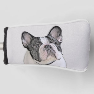 French Bulldog (Brindle Pied) Painting - Dog Art Golf Head Cover