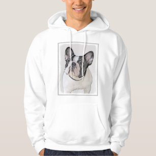 French Bulldog (Brindle Pied) Painting - Dog Art Hoodie