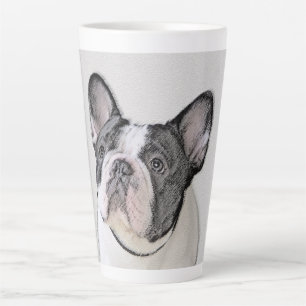 French Bulldog (Brindle Pied) Painting - Dog Art Latte Mug