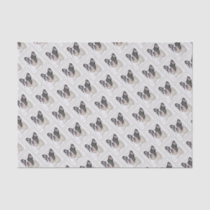 French Bulldog (Brindle Pied) Painting - Dog Art Tissue Paper