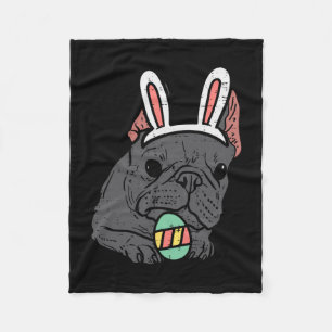 French Bulldog Bunny Cute Frenchie Dog Men Women K Fleece Blanket