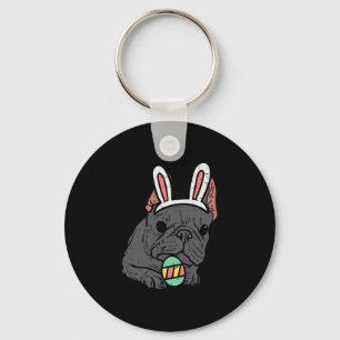 French Bulldog Bunny Cute Frenchie Dog Men Women K Keychain