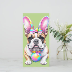 French Bulldog Bunny Easter Bulldogge Holiday Card