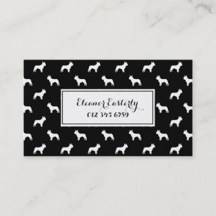 french Bulldog business card - black and gold