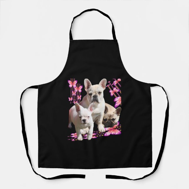 French Bulldog Butterfly Day Apron (Front)