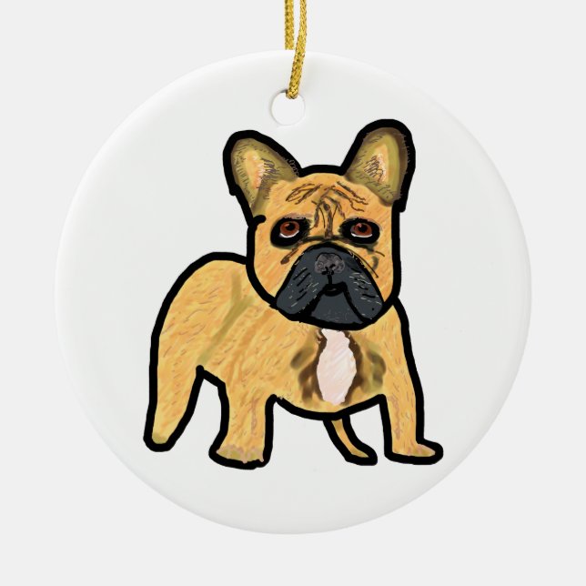 French Bulldog Ceramic Ornament (Front)