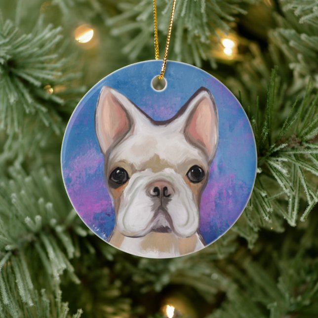 FRENCH BULLDOG       CERAMIC ORNAMENT (Tree)