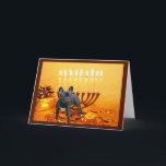 French Bulldog Chanukah Card Menorah<br><div class="desc">Remembering family and friends during the Chanukah season is a wonderful way to keep in touch with the people you love and care about. I created these dog will be delighted to receive them. You have the option of changing the greeting inside.</div>