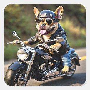 French Bulldog "Chien français sur Autocollant mot