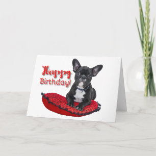 French Bulldog Chiot Bonne Carte de voeux d'annive
