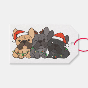 French Bulldog Christmas Animals Cute Dogs Holiday Gift Tags