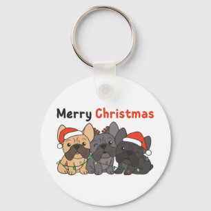 French Bulldog Christmas Animals Cute Dogs Keychai Keychain