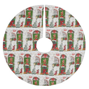 French Bulldog Christmas Brushed Polyester Tree Skirt
