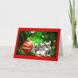 French Bulldog Christmas Card Happy Holidays