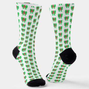 French Bulldog Christmas Dog Bow Silhouette White Socks