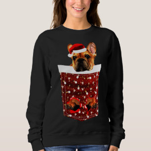 French Bulldog Christmas Dog Pocket Sweatshirt