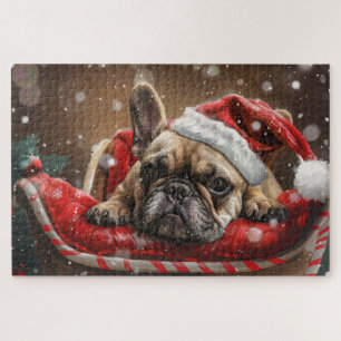 French Bulldog Christmas Festive Jigsaw Puzzle