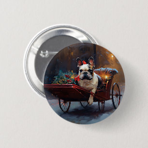 French Bulldog Christmas Festive Season 2 Inch Round Button