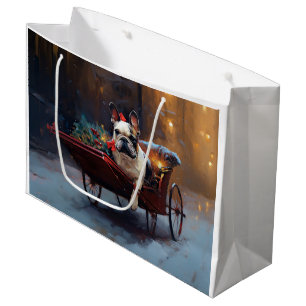 French Bulldog Christmas Festive Season Large Gift Bag
