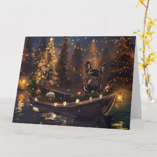 French Bulldog Christmas Festive Voyage Card