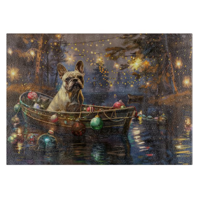 French Bulldog Christmas Festive Voyage  Cutting Board (Front)