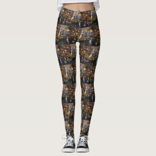 French Bulldog Christmas Festive Voyage  Leggings