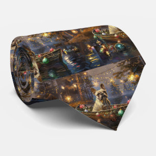 French Bulldog Christmas Festive Voyage Tie