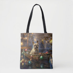 French Bulldog Christmas Festive Voyage  Tote Bag