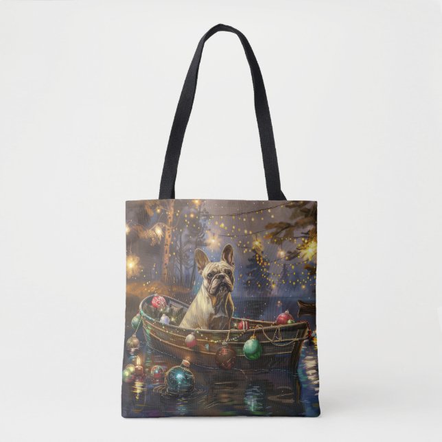 French Bulldog Christmas Festive Voyage  Tote Bag (Front)