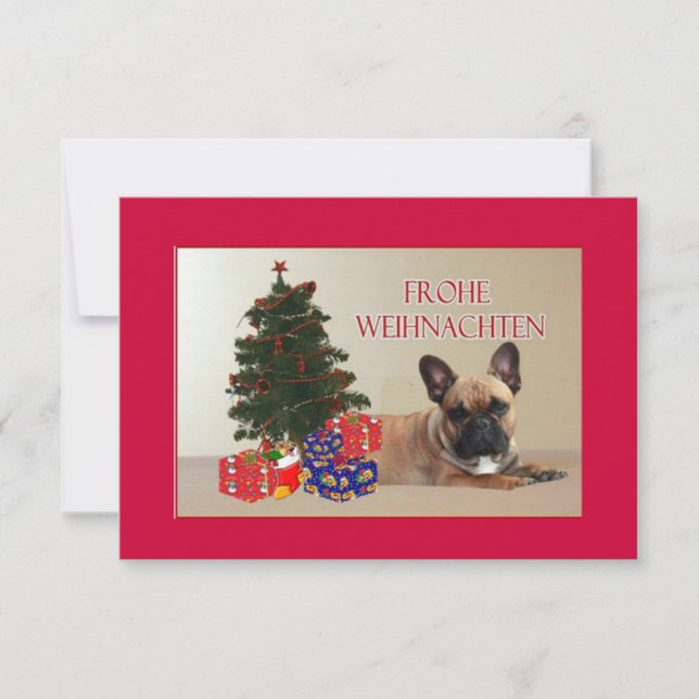 French Bulldog Christmas French Bulldog Save The Date (Front)