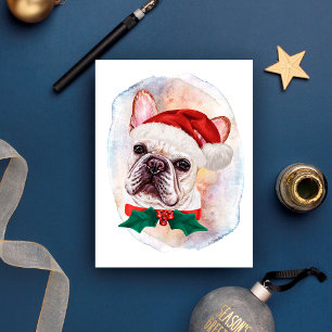 French Bulldog Christmas Gifts For Dogs Lovers Holiday Postcard